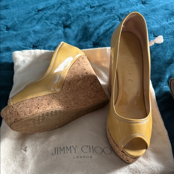 Jimmy Choo Shoes - Jimmy Choo Yellow Cork Wedges